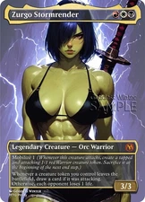 MTG - Zurgo Stormrender - Fanart Borderless Style - EDH / Playtest