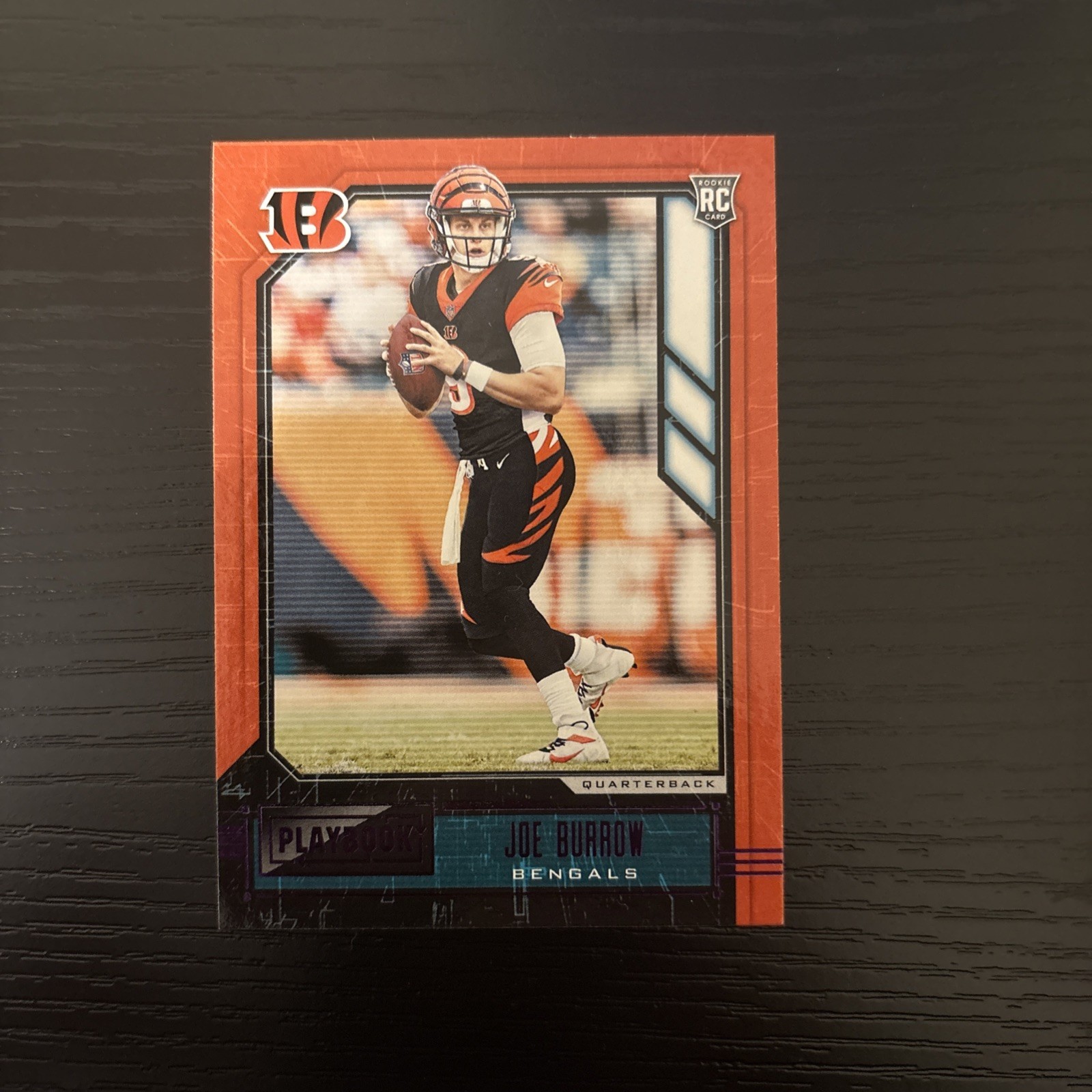 Joe Burrow 2020 Panini NFL Playbook Purple Foil Parallel Rookie RC #101 Bengals