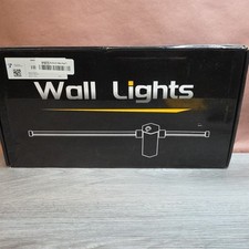 2 PC 24" Battery Operated Wall Sconces, Detachable Black Wall Light with Remote