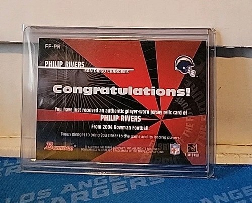 2004 Bowman Fabric of the Future Philip Rivers Rookie RC - Picture 2 of 2
