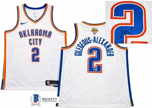 Shai Gilgeous Alexander Signed 2025 NBA Finals Jersey Thunder Beckett BAS Large