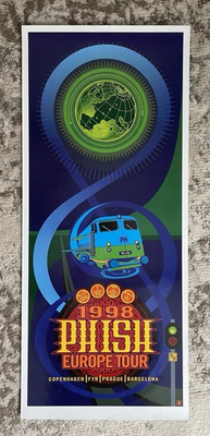 #ad Phish Europe Tour 1998 Scott Campbell Drygoods Replica Concert Poster Print $100.00