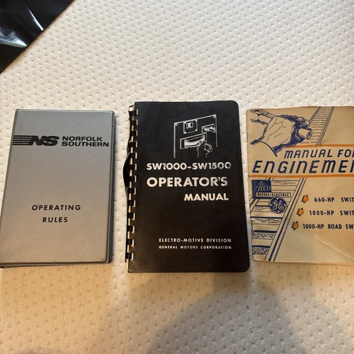 Vintage Train Operating Manuals Lot 3 (SEE DESCRIPT AND PICS)
