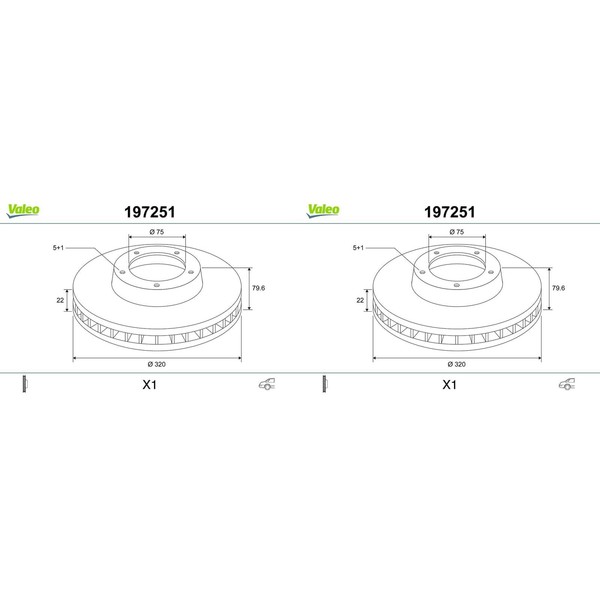 2X Valeo 320Mm Bremsscheiben Hinten Passend FüR BMW X3 | 197251-image