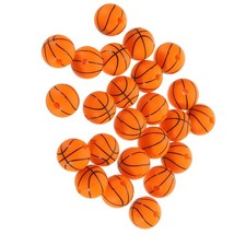 30Pcs - Sports Ball Beads 12mm Silicone Round Spacer Focal Beads Rubber Loose