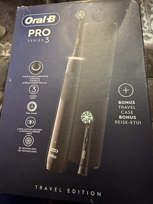 Oral-B Pro 3 3500 Black Edition Elektrische Zahnbürste, Inkl. Reiseetui