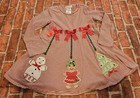 Bonnie Jean Girls Christmas Dress Size 6X Red White Striped Gingerbread Holiday — photo 1