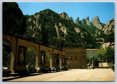 Postcard Geological Formation N50 Montserrat Vista Parcial Plaça Del Monestir