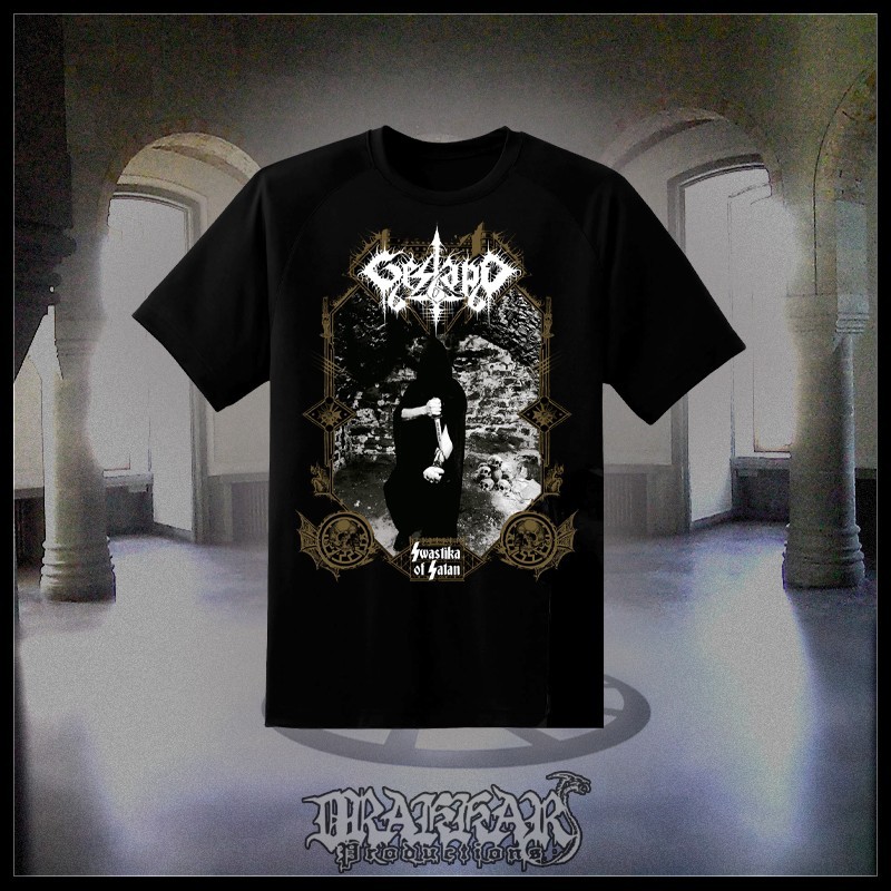 T-shirt GESTAPO 666 – Swastika Of Satan – Taille XL Noir Coton - Marque Gildan - Homme