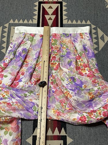 James Purcell Silk Floral Palazzo Pants Sz 6 Wide Leg Abraham Switzerland Vtg 30 - Picture 4 of 10