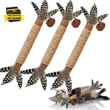 Cat Chew Toys Silvervine Sticks Dental Treat Feather 3Pack Indoor Natural Silv