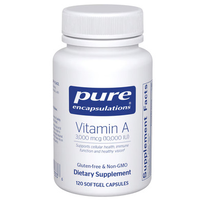 Pure Encapsulations Vitamin A 3,000 mcg (10,000 IU)- 120 Softgels