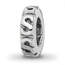 Silver Reflections Swirl Spacer Bead QRS124