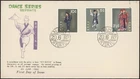RYUKYU-JAPAN, 1962. First Day Cover Dancers 82-84,  Naha