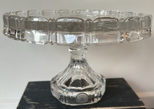 Coin Glass Cake stand #1372 Fostoria Glass Company circa 1958-1982.
