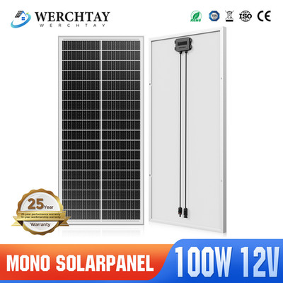 100W Monokristallin Solarmodul Photovoltaik PV 12V Solarpanel 100 Watt 0% MwSt