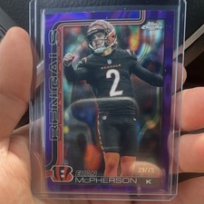 2025 Topps Chrome Evan McPherson Cincinnati Bengals #64 Purple /75