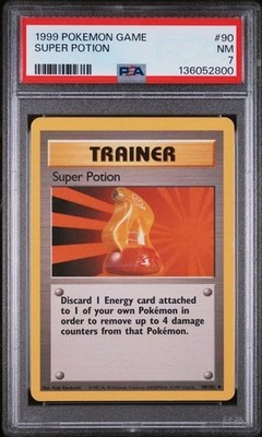 New Cert* Super Potion Trainer PSA 7 - Base Set - Pokémon - 1999 - WOTC #90/102
