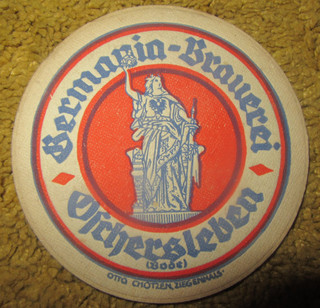 VK Bierdeckel ehem. DDR Germania Brauerei Oschersleben Bode