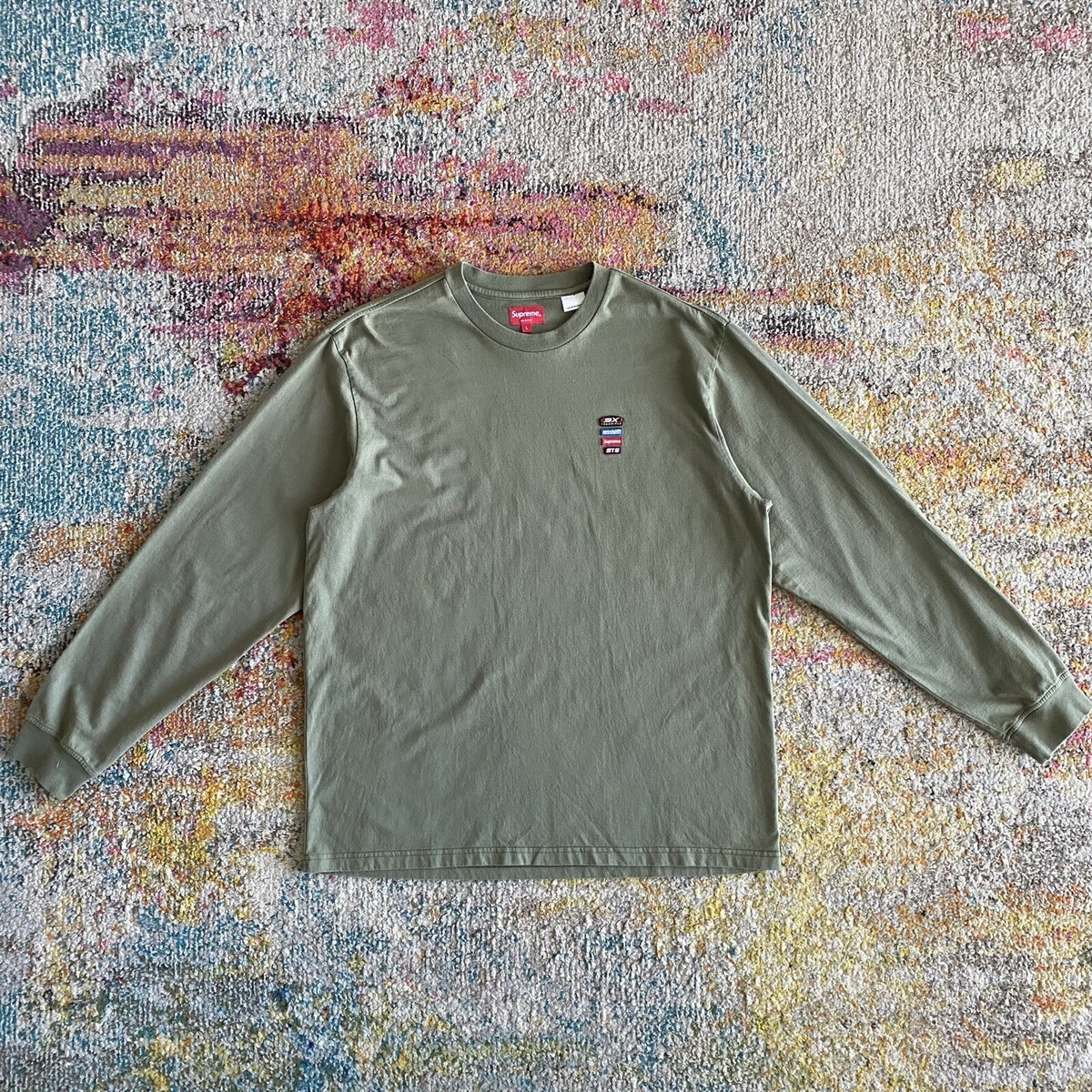 New] Supreme Precision Crewneck L/S Olive Top SS22 Mens Large | eBay