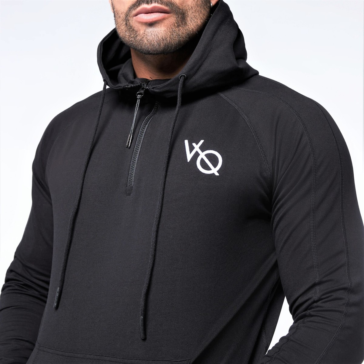 VANQUISH Fitness London VQ Eclipse Logo Pullover Hoodie 1/4 VANQUISH Fitness London VQ Eclipse Logo Pullover Hoodie 1/4