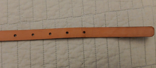 Women's Lg Harold's Black Leather Reptile Pattern Skinny Belt Made In Italy - Picture 12 of 13