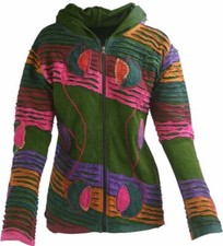 Jacke Hoodie Kapuze Psy Goa Nepal Ethno Pixie Pagan Razorcut 36 38 40 42 44 46