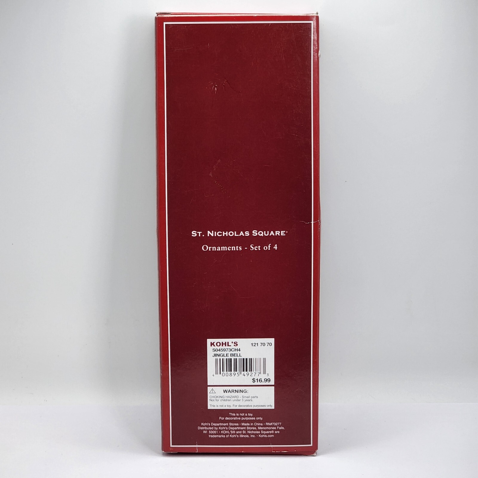 Kohl's St. Nicholas Square Glass Glitter Icicles Christmas Ornaments Set Of 4 eBay