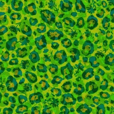 Robert Kaufman - Midnight In The Jungle - Leopard Print - Moss, Fabric BTY