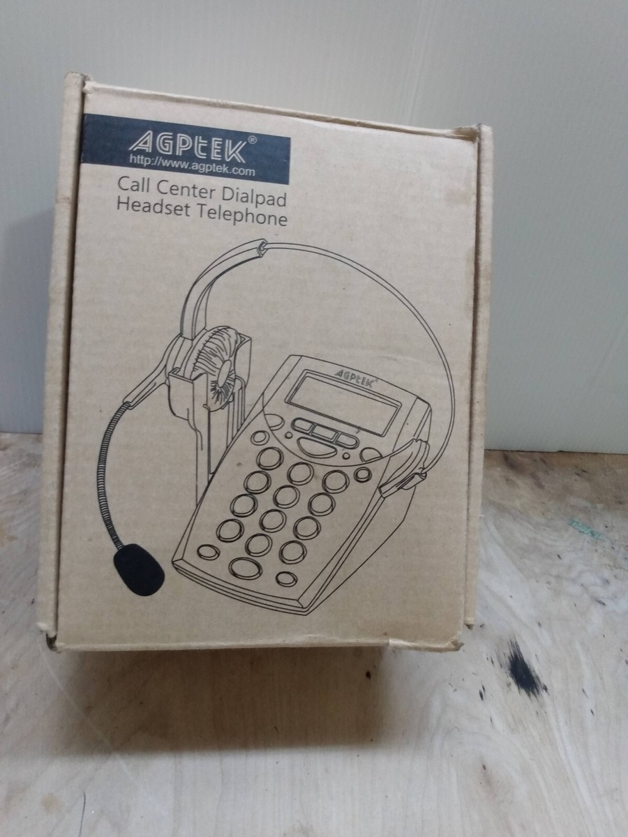 Agptek Call Center Dialpad Headset Corded Telephone Pink UK