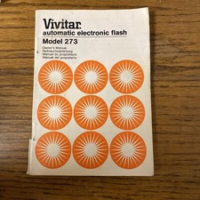 Vivitar Automatic Electronic Flash Model 273 Owners Manual Instruction Booklet