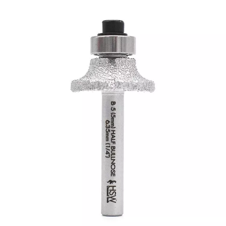 B5 Half Bullnose Diamond Profile Bit 1 4 Inch Router Bit Stone Granite etc