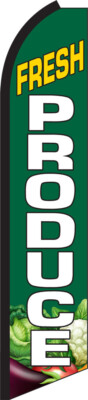 Fresh Produce Swooper Flag Feather Super Bow Banner