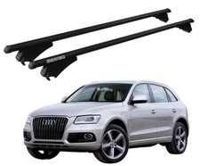 Dachträge Querträgerr XL für Audi Q5 (8R) 2008-2016 MENABO Schwarz Alu Reling