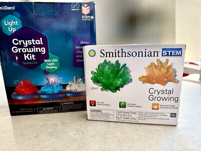 2 STEM growing Kits. Dan & Darci Light-up & Smithsonian Earth Science. 