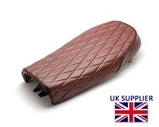 Motorcycle Seat BROWN Street Bike Scrambler Flat Tracker Brat Bike Muscle Bike