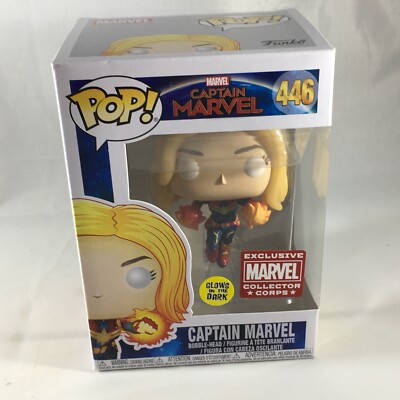 FUNKO Pop! Captain Marvel Glow In Dark #446 Bobble-Head