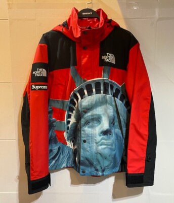 Supreme The North Face Statue of Liberty Baltoro Jacket Size-M Red Used