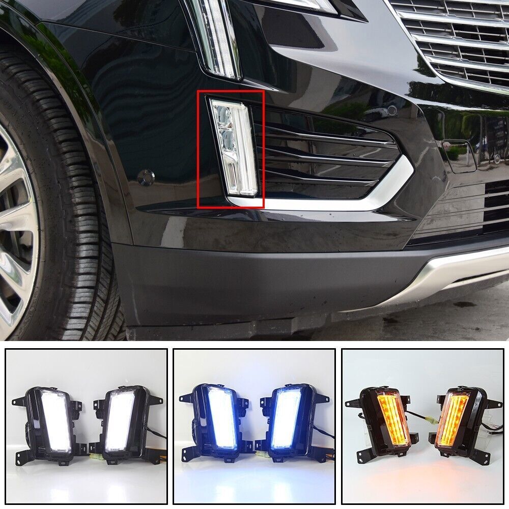 For 2017-2019 Cadillac XT5 Bumper LED Fog Lights Passing Lamp DRL For 2017-2019 Cadillac XT5 Bumper LED Fog Lights Passing Lamp DRL