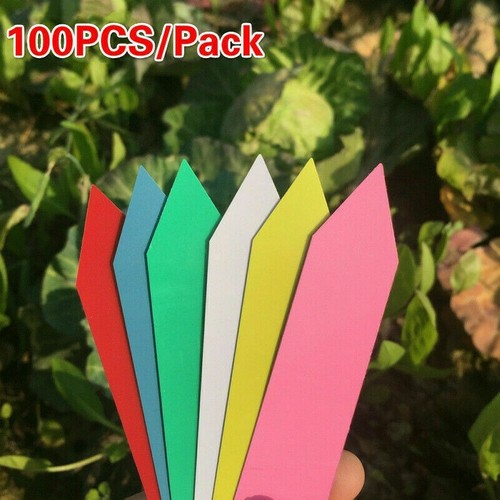 100 X Etichette Plastica Piante Fattorie Parco Fiori Semi Palo Giardino Cartelli Cartellino - Foto 1 di 17