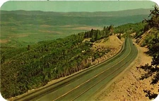 VTG Postcard- 75664-. Vista of Yampa Valley from Rabbit Ears Pass. Unused 1964