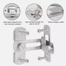 90 Degree/Flat Stainless Steel Latch Safety Right Angle Sliding Door Catch Lock