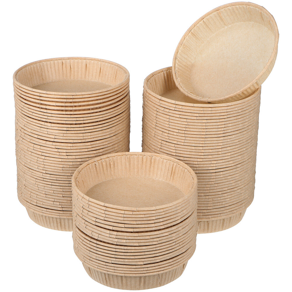 100 Pcs Microwave Saucepan Baking Cake Paper Mold Mini Pans