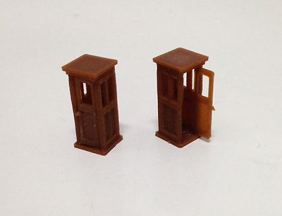 Outland Models Railway Classic Wood Style Telephone Phone Box Booth x2 HO Scale