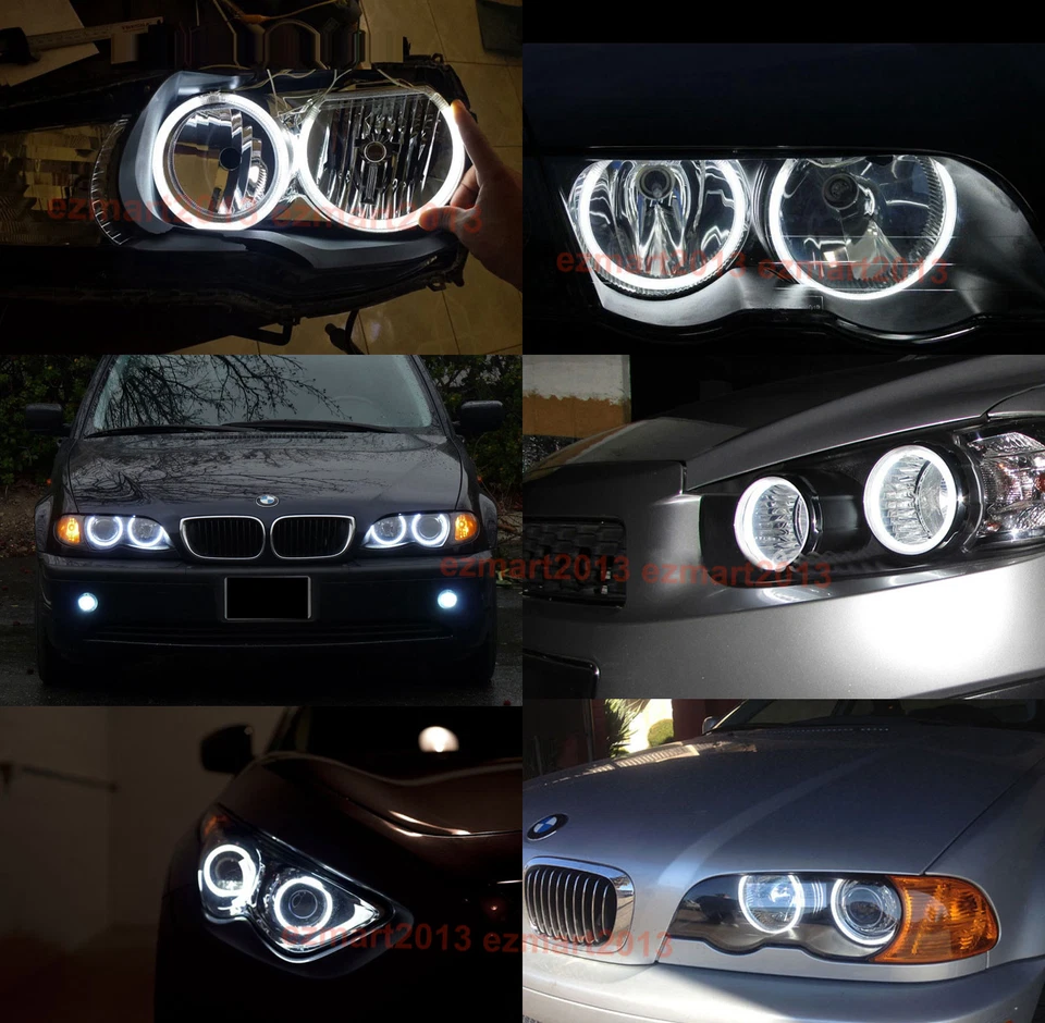 Anillos de halo CCFL para Volvo C70 C30 06-09 faro ojo de ángel lámpara DRL blanco frío Foto 4 de 4