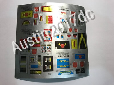 Vintage Transformers G1 Aerialbots Superion Sticker Replacement Autobot Repair
