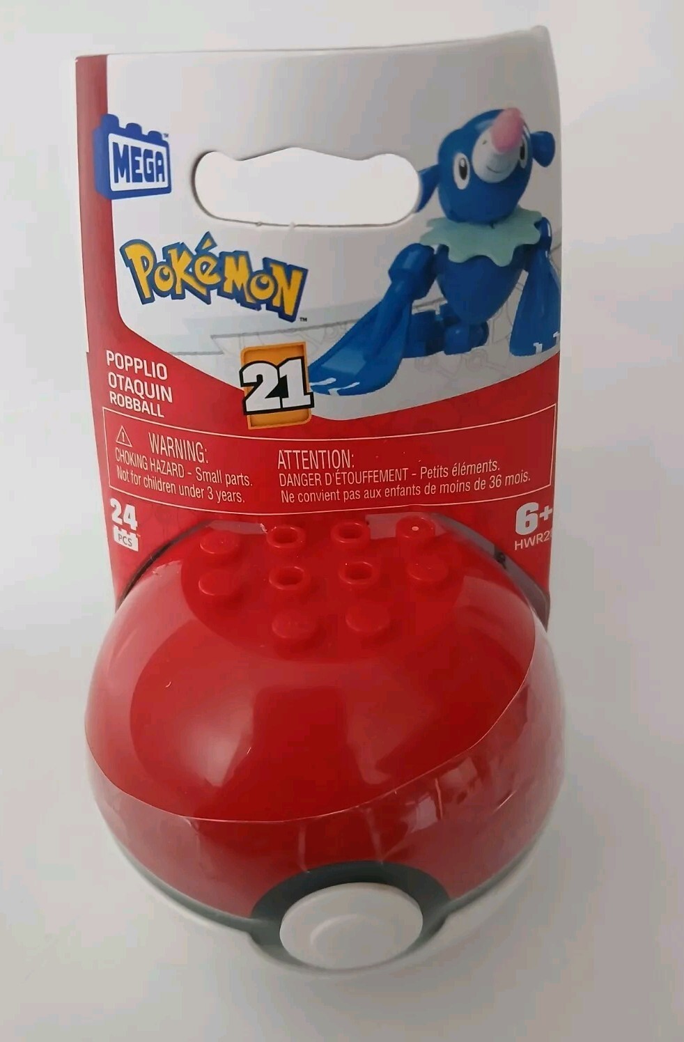 Mega Construx Pokemon Popplio Series 21 Poke Ball 24-Piece Building Set New