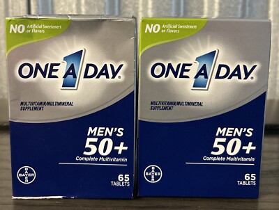2X One a Day Men's Complete Multivitamin, 65 Each 130 Total Tablets Exp 6/2026
