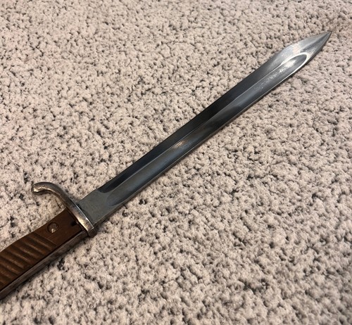 WWI German Double Mark 1898 Sawback Bayonet + Scabbard Shubert & Salzer Gottlieb - Picture 8 of 17