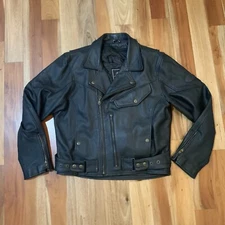 Mens Choko Riding Gear  Leather Motorcycle Biker Jacket Black Size 38